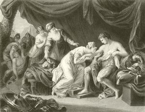 Gift aus der Wunde von Prinz Edward von seiner Gemahlin Eleanor gesaugt von Angelica Kauffmann