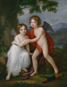 Porträt der Plymouth-Geschwister als Amor und Psyche, 1795 von Angelica Kauffmann