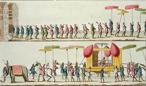 Prozession des Königs von Birma, Illustration aus 