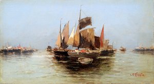 Segelboote, spätes 17. oder frühes 18. Jahrhundert von Angelo Maria Costa