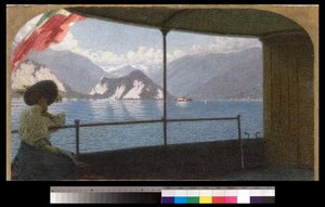Ein Boot auf dem Lago Maggiore, 1915 von Angelo Morbelli