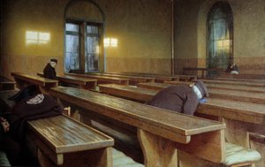 Feiertag im Trivulzio-Hospiz in Mailand von Angelo Morbelli