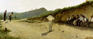 Bocciaspiel von Angelo Morbelli