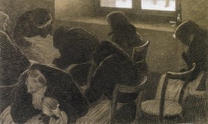 Winterliche Siesta, ca. 1902 von Angelo Morbelli