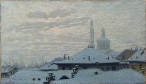 Dächer unter dem Schnee, 1910
