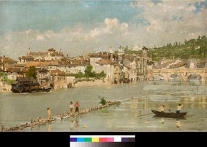 Pescatori di sabbia o Verona Die Fischer oder Verona von Angelo dall