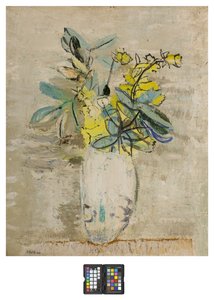 Zweige mit Blumen in einer Vase von Angelo del Bon