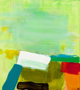 Landschaft: Rot und Limette, 2012