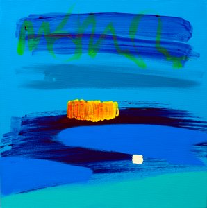 Orange und Mitternachtsblau