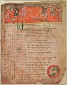 Ernte, aus einem Kalender, ca. 1030