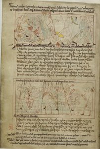Cotton Claudius B. IV, f.25v Abraham und Lot von Anglo Saxon