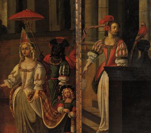 Vierfacher doppelseitiger Bildschirm, ca. 1700 von Anglo Flemish School