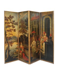 Vierfacher doppelseitiger Bildschirm, ca. 1700