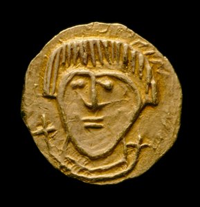 Crondall-Münze Nr. 59, Angelsächsische Münze aus dem Crondall-Hort, Crondall, Hampshire (Gold)