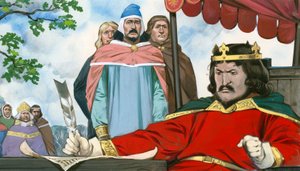 König Johann unterzeichnet widerwillig die Magna Carta