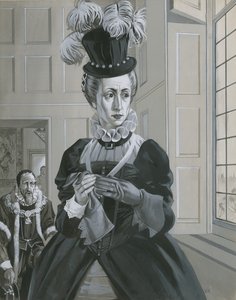 Königin Elizabeth I., hört die Nachricht von der Hinrichtung von Maria Stuart
