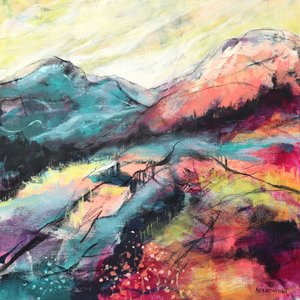 Lebendige Berglandschaft von Ania Witwitzka