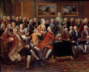 Der Salon von Madame Geoffrin von Anicet Charles Lemonnier