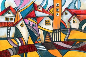 Lebendige geometrische Stadt von Aniko Hencz