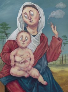 Madonna in der Zigarettenpause, 2018 von Anita Kunz