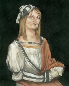Selbstporträt mit Gesichtsbehaarung, 2011 von Anita Kunz