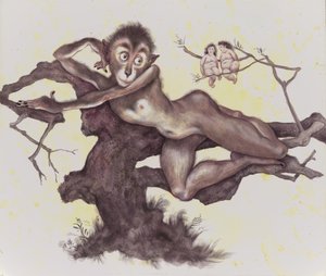 Der Vervet im Baum von Anita Kunz