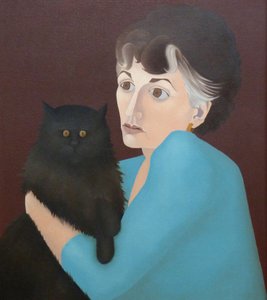 Frau mit Katze, 1982