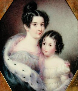 Mrs. Charles Alexander Clinton (Ann Hone) und ihre Tochter von Ann Hall