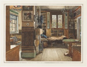 Sir Lawrence Alma-Tademas Bibliothek im Townshend House, London von Anna Alma Tadema