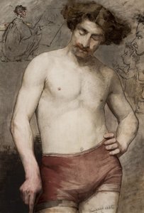 Studie eines halbaktiven Mannes