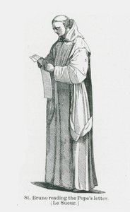 St. Bruno liest den Brief des Papstes