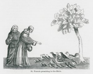 St. Franziskus predigt den Vögeln