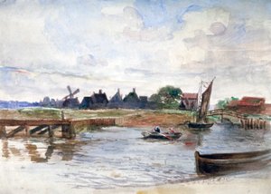 Flusslandschaft, ca. 1864-1930 von Anna Lea Merritt