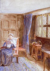 Frau, die einen Brief liest, ca. 1864-1930