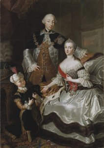 Porträt von Großfürst Peter Fjodorowitsch und Großfürstin Katharina Alexejewna