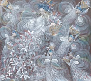 Der weiße Hibiskus, 2009 von Annael Anelia Pavlova