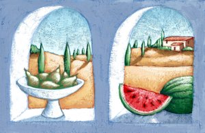 Italienische Landschaft von Annalisa Morrocco