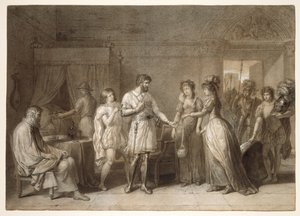 Bayard lehnt die Geschenke seiner Gastgeberin in Brescia ab von Anne-Louis Girodet de Roucy-Trioson