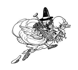 Old Mother Goose (Farblithografie) von Anne (after) Anderson