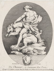 Ein Jäger packt einen Bären, 1737 von Anne Claude Philippe de