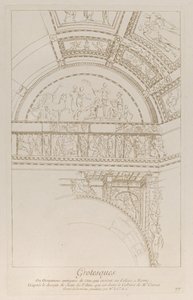 Grotesken: Detail der Stuckreliefs, die das Kolosseum in Rom schmücken, ca. 1729