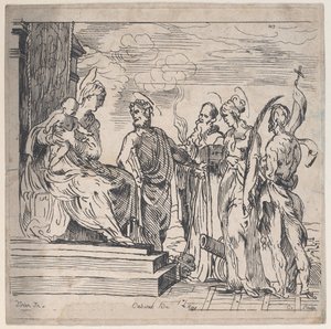 Jungfrau und Kind mit vier Heiligen, 18. Jahrhundert von Anne Claude Philippe de Caylus