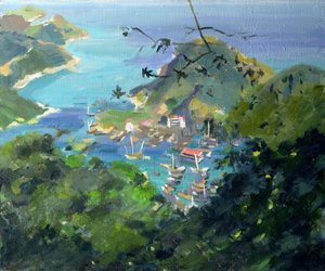 Blick auf Aberdeen vom Peak, Hongkong von Anne Durham