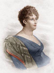 Constance de Salm, auch bekannt als Constance Pipenet, Schriftstellerin von Anne Louis Girodet de Roucy Trioson