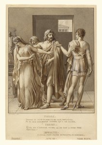Phaedra weist die Umarmungen des Theseus zurück
