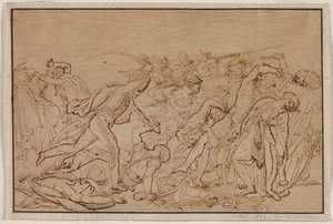 Studie für den Aufstand von Kairo von Anne Louis Girodet de Roucy Trioson