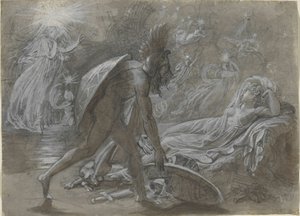 Fingal trauert über den Körper von Malvina, aus Ossians Berrathon von Anne Louis Girodet de Roussy Trioson
