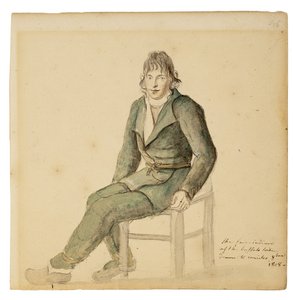 Schöner amerikanischer Indianer der Büffelstamm, Canisteo, New York, 1808