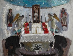 In der Kirche von St. Jean, Tréboul, ca. 1953-54 von Anne Redpath