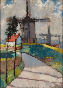 Windmühlen am Pas De Calais von Anne Redpath